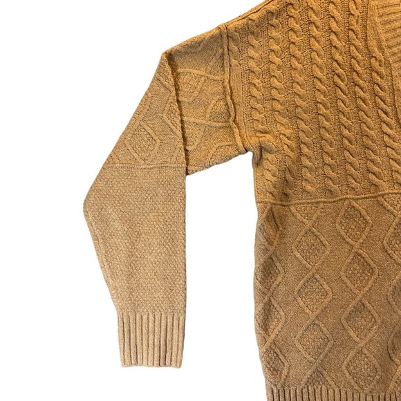 Olive + Oak Women's Size Small Tan Long Sleeve Button Knitted Cardigan Sweater - Picture 8 of 9